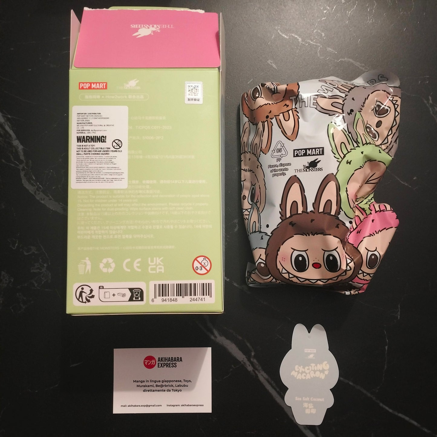 Pop Mart - Labubu Exciting Macaron - Noix de coco au sel de mer - NOUVEAU NOUVEAU