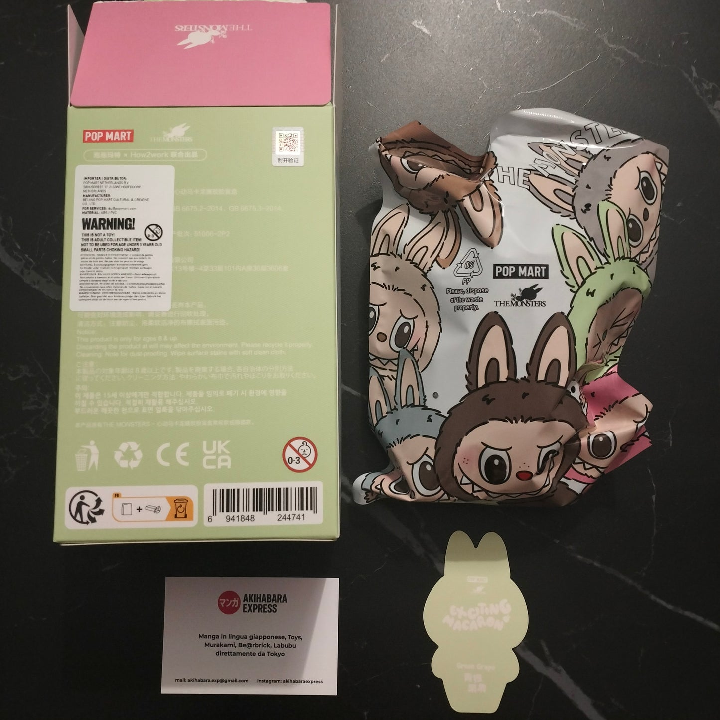 Pop Mart - Labubu Exciting Macaron - Raisin Vert - NOUVEAU NOUVEAU