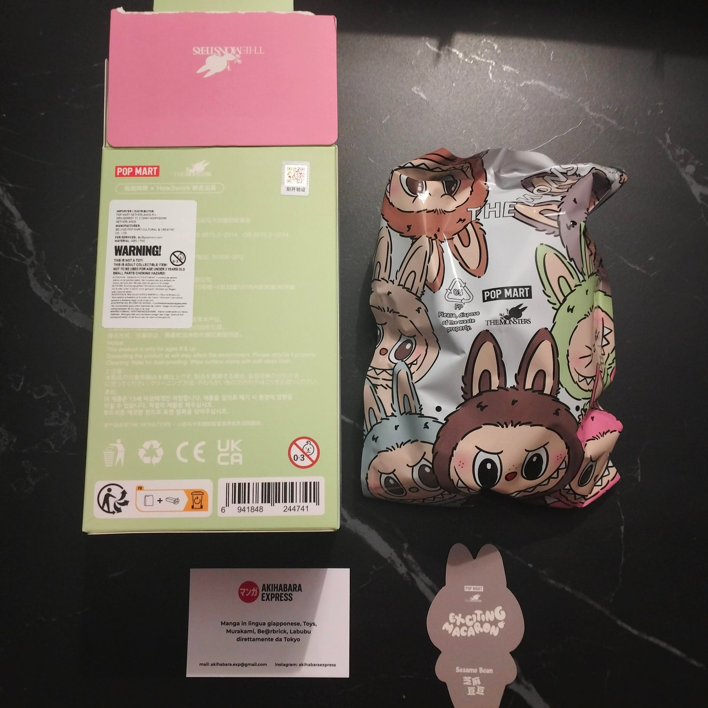 Pop Mart - Labubu Exciting Macaron - Graines de sésame - NOUVEAU NOUVEAU